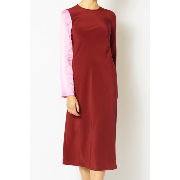 Tibi Colorblock Silk Sleeve Dress size 10 - Picture 1 of 10